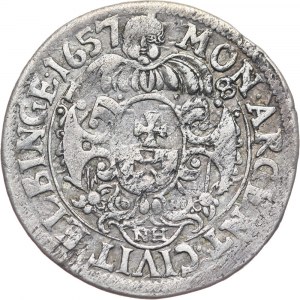 Karol X Gustaw, okupacja szwedzka, ort 1657, Elbląg