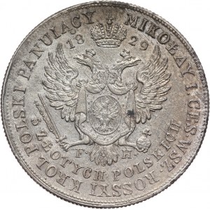 Królestwo Kongresowe, Mikołaj I, 5 złotych 1829 FH, Warszawa