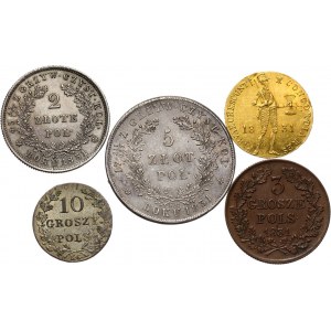 Pamiątkowe pudełko z monetami Powstania Listopadowego