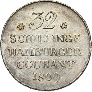 Niemcy, Hamburg, 32 szylingi 1809 HSK