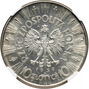 II RP, 10 złotych 1939, Warszawa, Józef Piłsudski