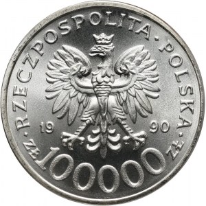 III RP, 100000 złotych 1990, Solidarność, Typ C