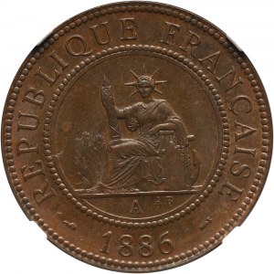 French Indochina, Cent 1886 A, Paris