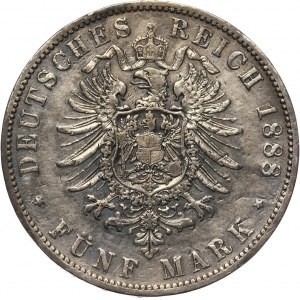 Niemcy, Prusy, Wilhelm II, 5 marek 1888 A, Berlin