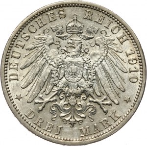 Germany, Hessen, Ernst Ludwig, 3 Mark 1910 A, Berlin