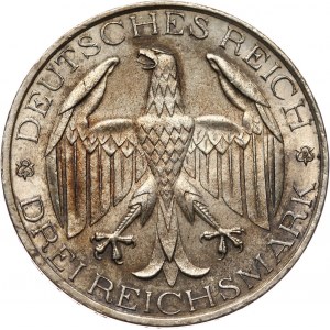 Germany, Weimar Republic, 3 Mark 1929 A, Berlin, Waldeck