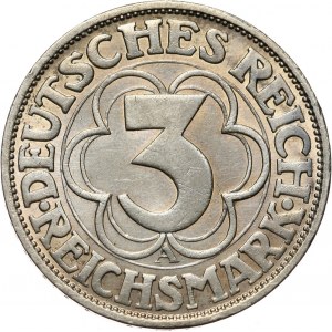 Germany, Weimar Republic, 3 Mark 1927 A, Berlin, Nordhausen