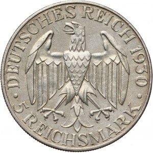 Niemcy, Republika Weimarska, 5 marek 1930 A, Berlin, Zeppelin