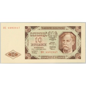 PRL, 10 złotych 1.07.1948, seria BE