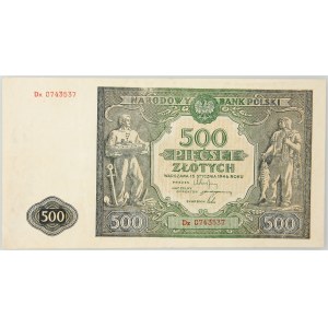 PRL, 500 złotych 15.01.1946, seria Dx