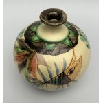 Wazonik ceramiczny z rybą, Sygnowany Ceramicart, Projekt Luis Soares
