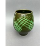 Wazon ceramiczny z dekoracją w stylu Andrzeja Trzaski, lata 60/70