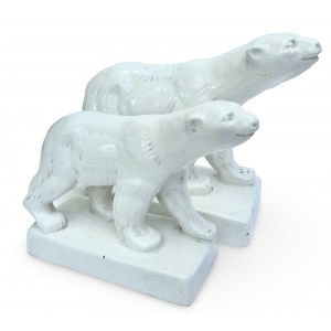 Pair of Bears, Faience, 2nd third of 20th century