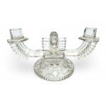Glass candleholder, Feigl &amp; Morawetz factory, Czechoslovakia, 1920s/30s