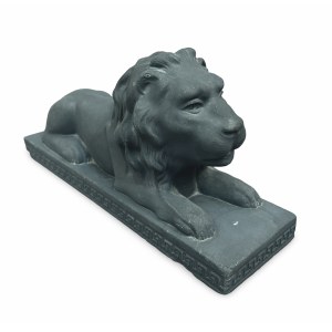 Lion figure made of lavinite, cast Lavinit Company. Perlicz and Krupka?, Wloclawek, 1920s/30s. Poland.