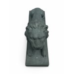 Lion figure made of lavinite, cast Lavinit Company. Perlicz and Krupka?, Wloclawek, 1920s/30s. Poland.