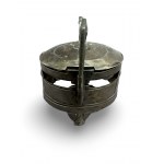 Art Nouveau sugar bowl, in the style of WMF products, nickel silver, 1930s.