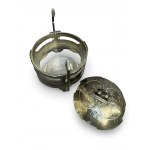 Art Nouveau sugar bowl, in the style of WMF products, nickel silver, 1930s.