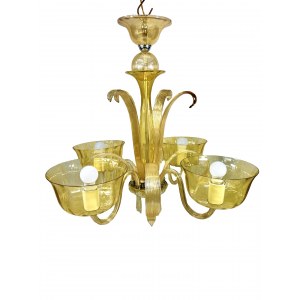 Art Deco glass chandelier, Kamenicky Senov, Czechoslovakia, 1930s/40s.