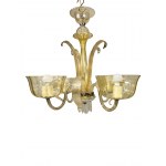 Art Deco glass chandelier, Kamenicky Senov, Czechoslovakia, 1930s/40s.