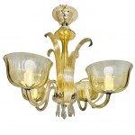 Art Deco glass chandelier, Kamenicky Senov, Czechoslovakia, 1930s/40s.