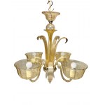 Art Deco glass chandelier, Kamenicky Senov, Czechoslovakia, 1930s/40s.