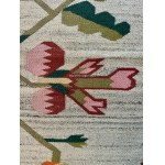 Kilim kwiatowy Art Deco. Wytwórnia Gliniany, Polska, lata 30-te XX w.
