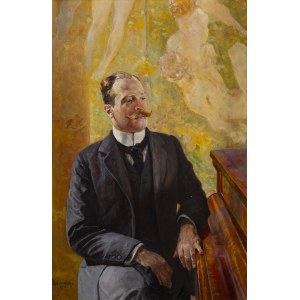 Jacek Malczewski (1854 Radom - 1929 Krakov), Portrét muže u klavíru, 1901
