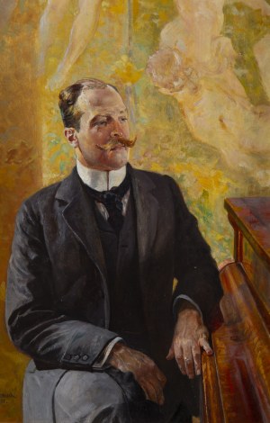 Jacek Malczewski (1854 Radom - 1929 Kraków), Portret mężczyzny przy fortepianie, 1901