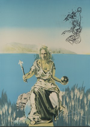 Salvador Dalí (1904 Figueres - 1989 Figueres), Koronacja Gali (Cesarzowa) z cyklu 'Visions Surrealiste'