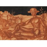 Boleslav Cybis (1895 Massandra Farm na Krymu - 1957 Trenton (New Jersey, USA)), Manekýn v klobouku (oboustranný), 1925