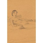 Bruno Schulz (1892 Drohobych - 1942 Drohobych), Nude of a woman lying on a sofa, pre-1934