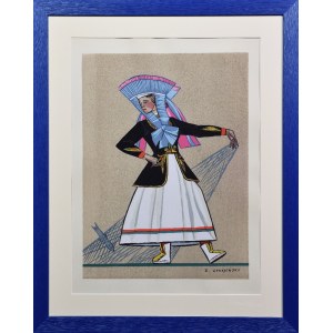 Zofia STRYJEŃSKA (1891-1976), Kobieta w stroju kaszubskim