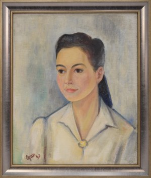 Zdzisław CYANKIEWICZ - CYAN (1912-1981), Portret kobiety w białej bluzce, 1947