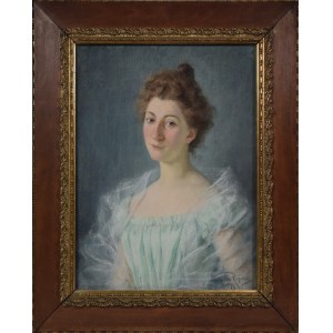 Mieczysław REYZNER (1861-1941), Porträt einer Frau aus Lemberg, Frau Maria C., 1899