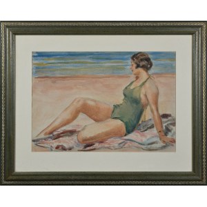 Stanislaw ŻURAWSKI (1889-1976), Woman on the beach