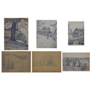 Jan WAŁACH (1884-1979), Villa Koliba - set of 6 drawings