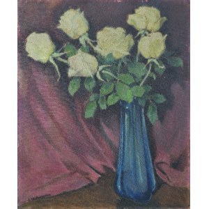 Stanislaw WESTWALEWICZ (1906-1997), Yellow roses in a vase