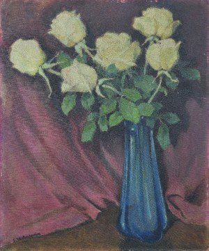 Stanisław WESTWALEWICZ (1906-1997), Żółte róże w wazonie