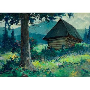 Leszek STAŃKO (1925 - 2011), Landschaft mit einer Hütte (1971)