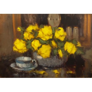 Alfons KARPIŃSKI (1875 - 1961), Žlté ruže