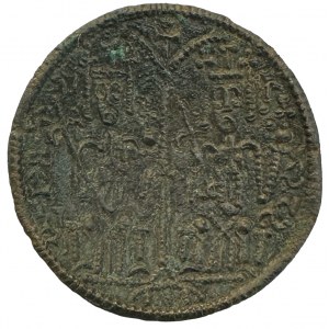 Hungary Béla III. 1 Follis/1/2 denar, Byzanc style coin with Madonna