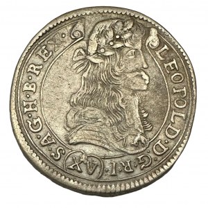 Hungary XV. Kreuzer LEOPOLD I. 1680 K.B.