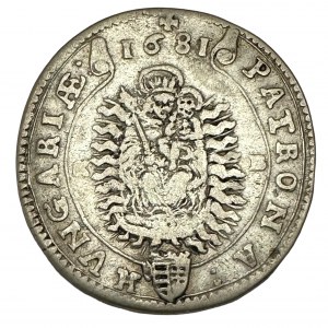 Hungary XV. Kreuzer LEOPOLD I. 1681 K.B.