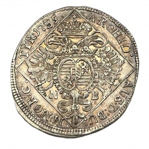 Hungary ¼ Thaler CHARLES VI. 1735 N-B