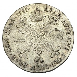 Belgium ½ Kronenthaler JOSEPH II. 1788 A type 2