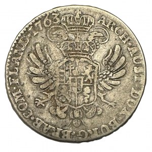 Belgium ½ Kronenthaler MARIA THERESIA 1763 type 1 Brussels