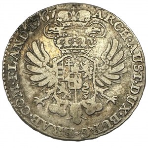 Belgium ½ Kronenthaler MARIA THERESIA 1767 type 1 Brussels
