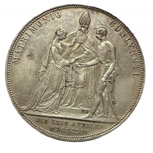 Austria-Hungarn 2 Gulden 1854 A Wedding Franz Joseph I. and Elisabeth
