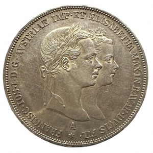 Austria-Hungarn 2 Gulden 1854 A Wedding Franz Joseph I. and Elisabeth